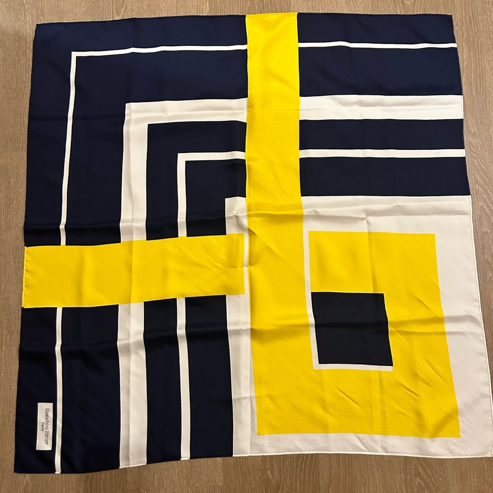 Vintage Bianchini Ferier Paris hand rolled silk scarf